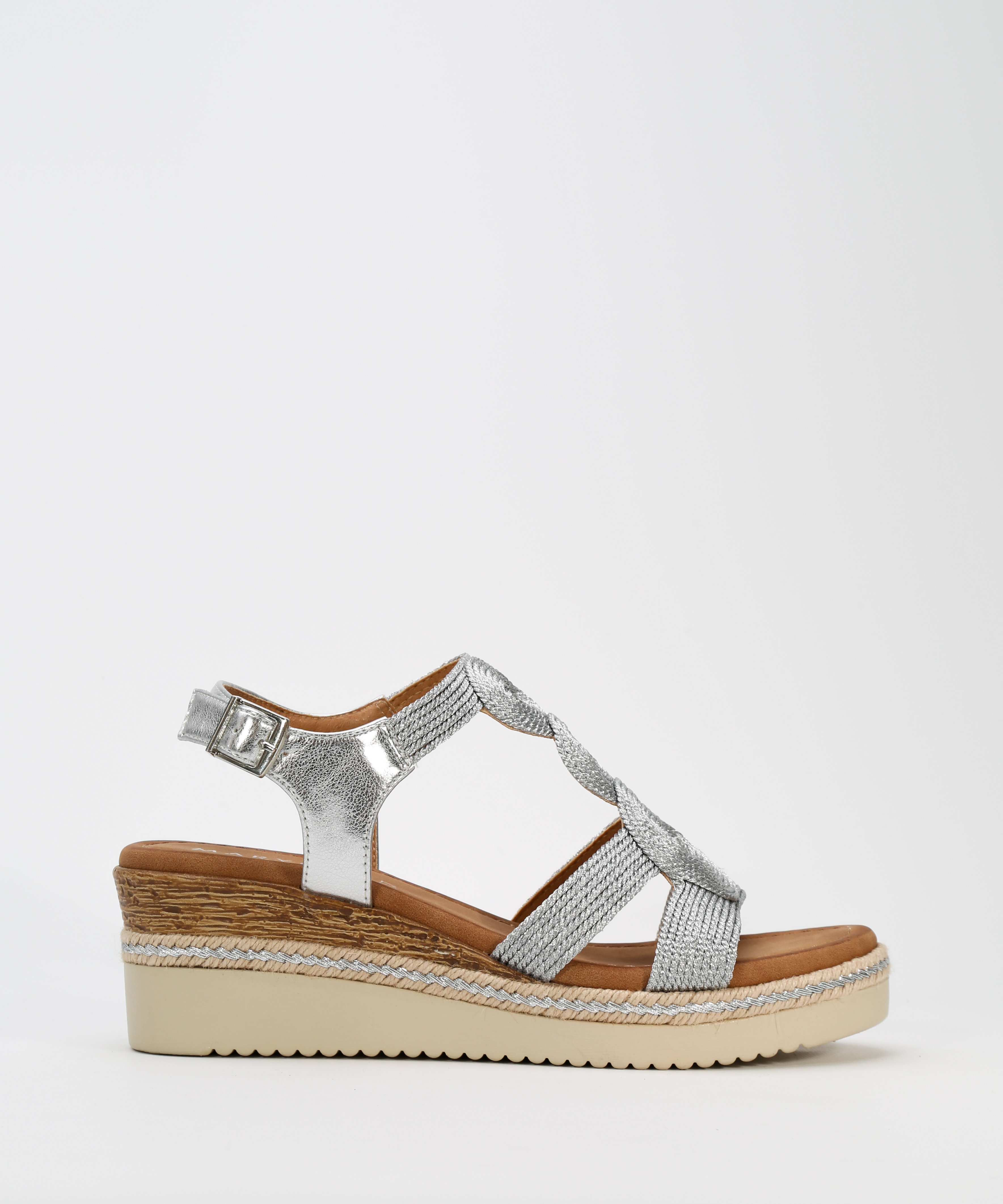 Sandalias cuña bordadas